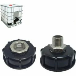 AOUGO 1000L IBC Adaptateur De Conteneur Fourre-tout Réservoir Adaptateur De Vidange Raccords De Bec En Acier Inoxydable Remplacement Irrigation Interrupteur Connecteurs Outils (3/4"inner Wire) -Promos Récupération Magasin 67704204 5