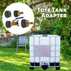 AOUGO Adaptateur IBC S60x6 Vanne Robinet Jardin 3/4,Sortie Raccord Rapide 20/25mm Récupérateurs Eau De Pluie Raccord,IBC Adaptateur De Réservoir D'eau Pour IBC D'adaptateur De Cuve (3/4Tête Carte+vanne) -Promos Récupération Magasin 67704569 4