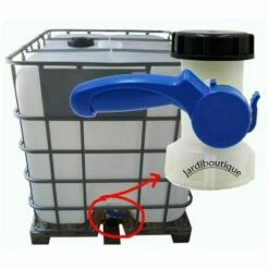 KAEJYIUT Vanne Pour Cuve IBC 1000 Litres 2" / 62 Mm Vanne Papillon Intégrée En Plastique DN40 (62 Mm) -Promos Récupération Magasin 68156016 2