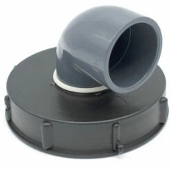 MULTITANKS Couvercle 15cm Avec Coude PVC 90° Pour Cuve IBC 1000 Litres - 2'' X 63mm